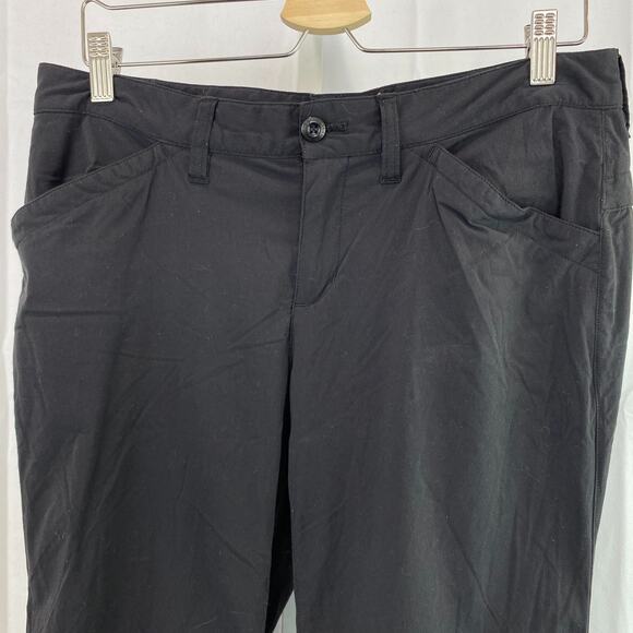EDDIE BAUER Stretch Nylon Roll Up Pants Zip Fly Camp Hike Outdoor Black Size 8 - Picture 4 of 10